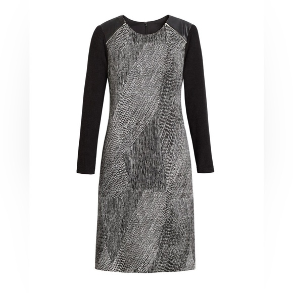 Chicos black and white amber dress long sleeve size 1X - Picture 3 of 11